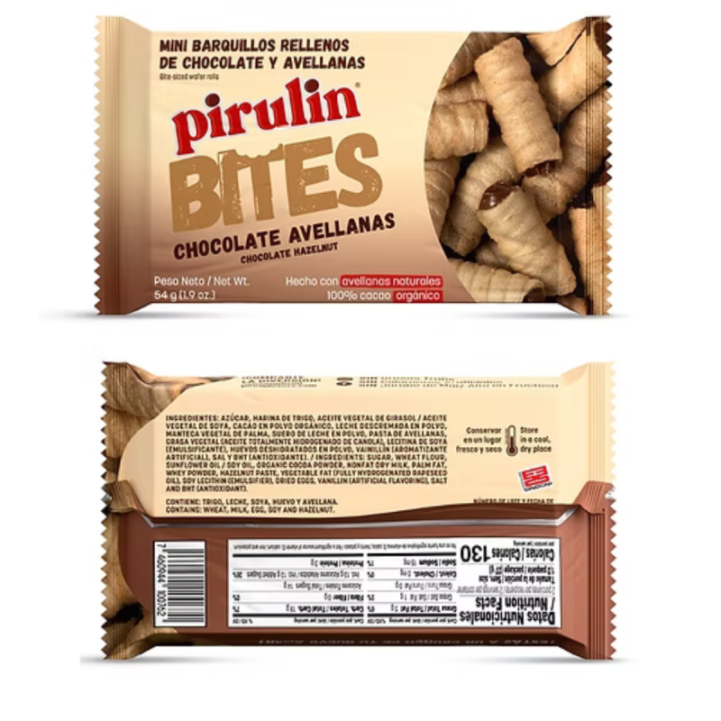 PIRULIN BITES CHOCO-AVELLANA 54GR