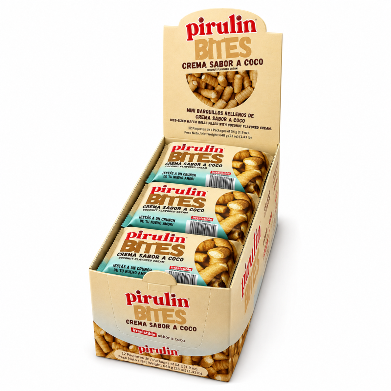 DISPLAY DE PIRULIN BITE 12 UNDS X 54GR COCO