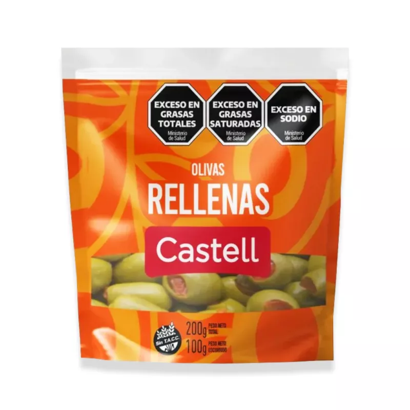 Caja de aceitunas rellenas castell 100gr x 16unds