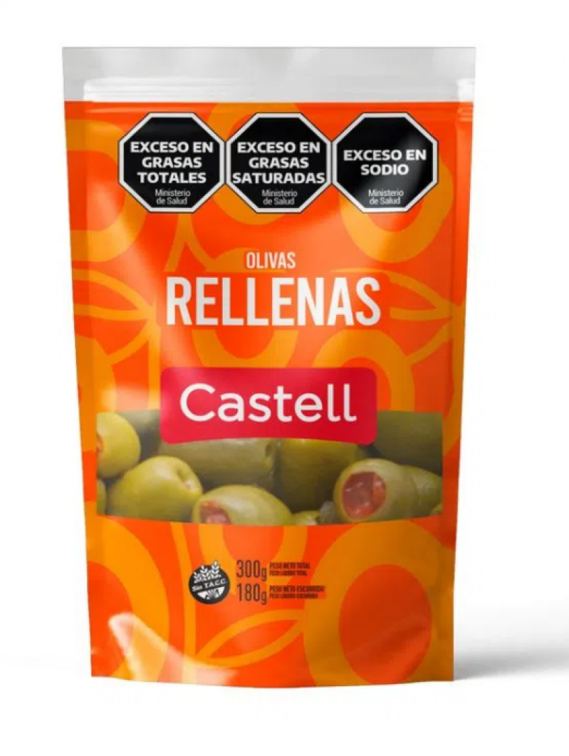 Caja de aceitunas rellenas castell x 180gr x 12unds