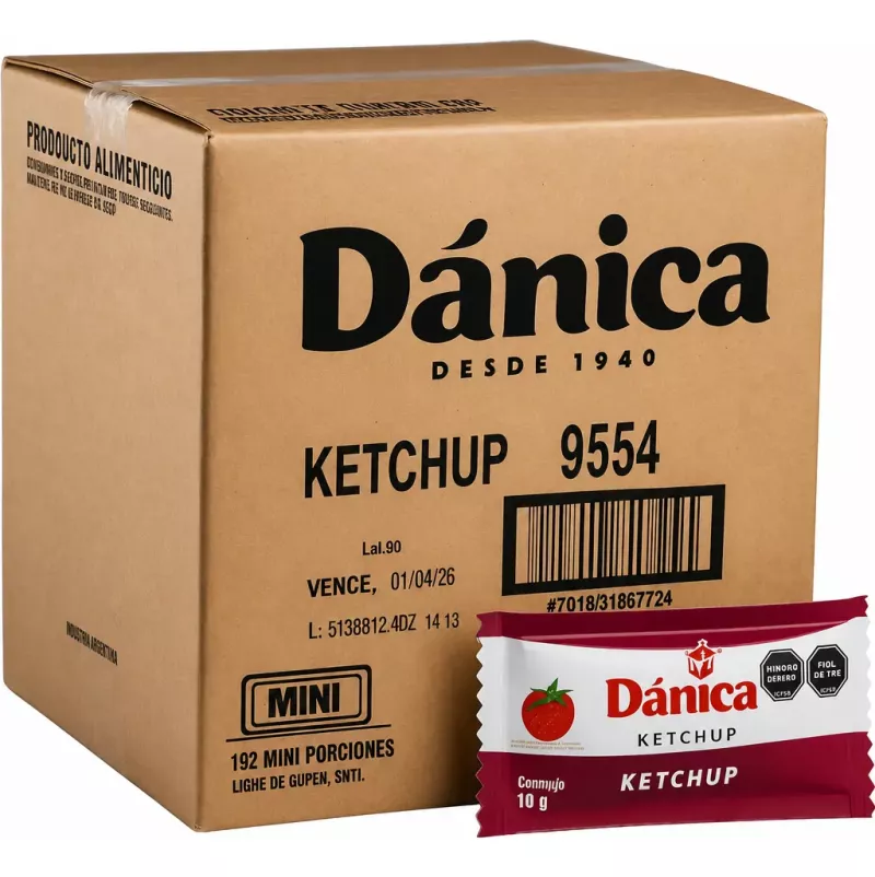 Ketchup Danica® | Individual | 192 Sachet X 8 Cc