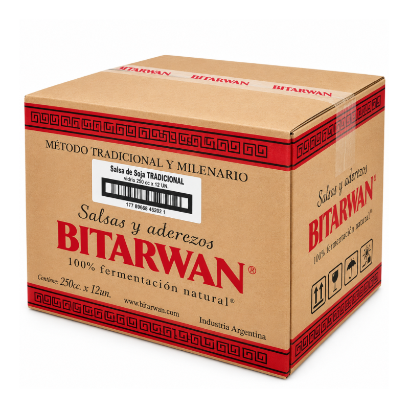 Caja de Salsa de Soja Tradicional 250cc x 12unds Bitarwan