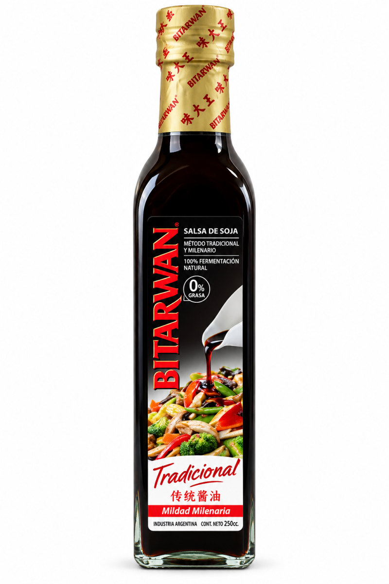 Caja de Salsa de Soja Tradicional 250cc x 12unds Bitarwan
