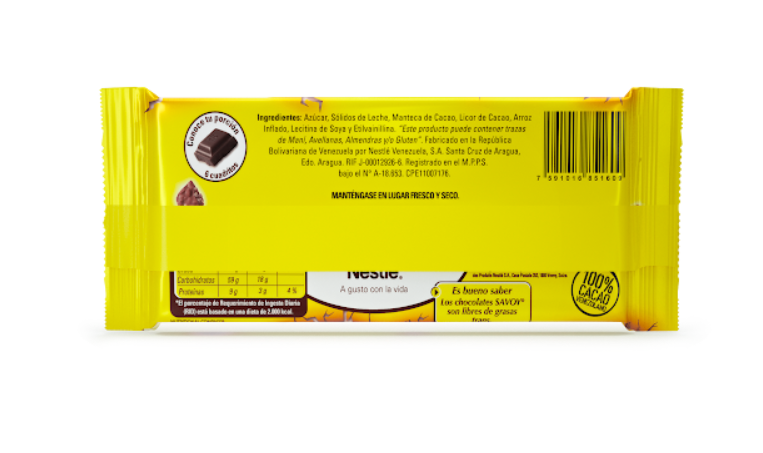 CHOCOLATE CRI CRI SAVOY X 123GR