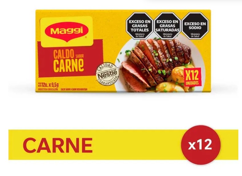 CUBITO MAGGI CALDO CARNE 12X9.5G