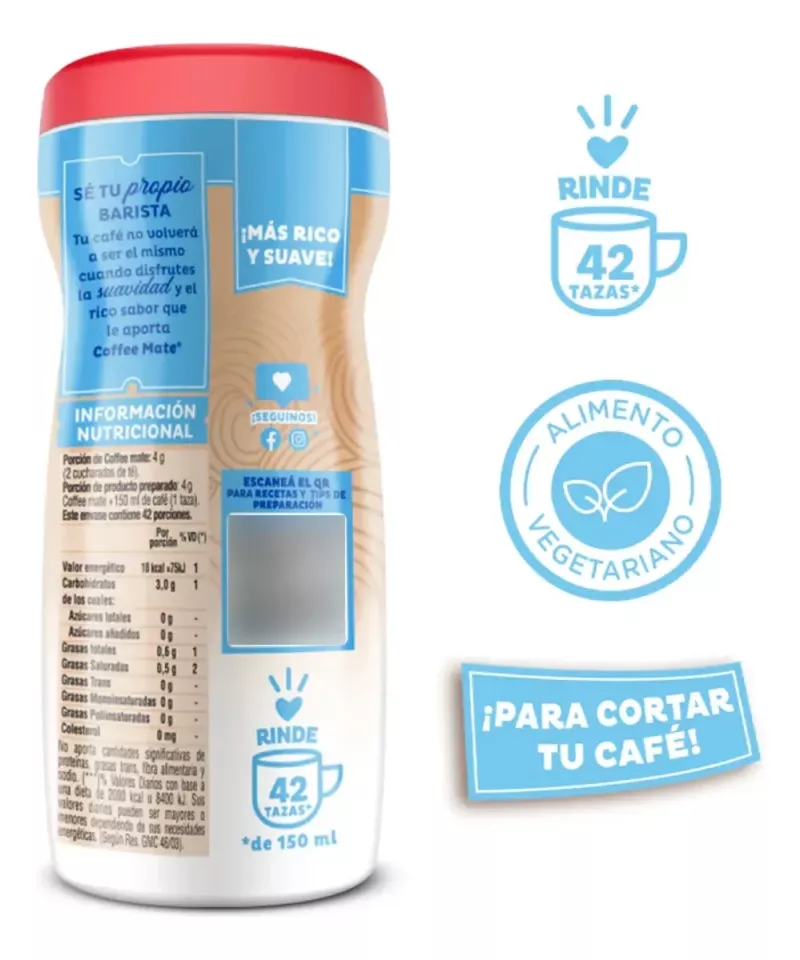 COFFEE MATE SUAVE 170G X UND