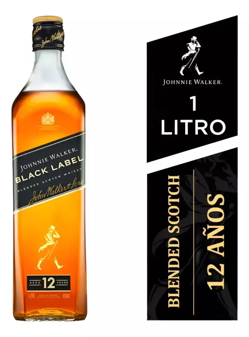Whisky Johnny Walker Black Label 1 Litro Importado Premium
