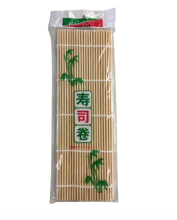 ESTERILLA PARA SUSHI DE MADERA AMARILLA 24 X 24 CM
