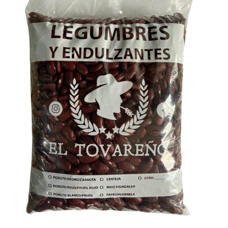 Porotos Rojos Colorados Bolsa De 500grs Tovareño Precio x kilo