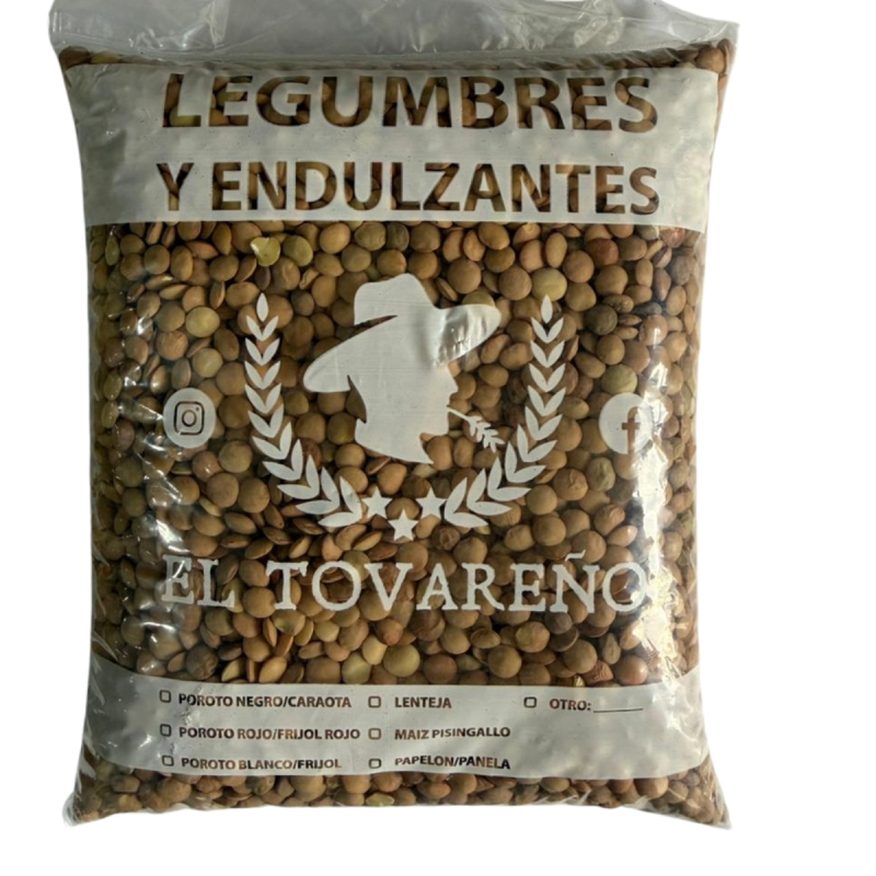 Lentejas En Bolsa De 500grs Tovareño Precio x 5 kilos