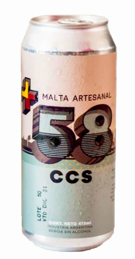 MALTA ARTESANAL +58 CCS 473 ML 12 UDS