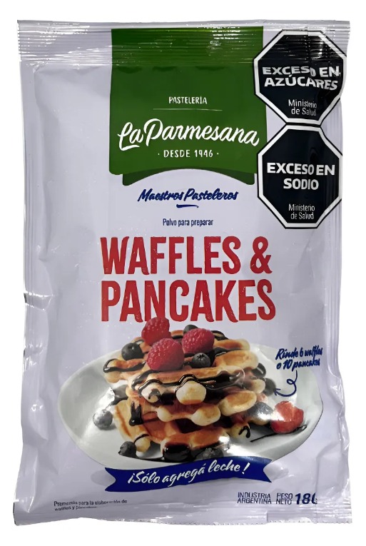 POLVO PARA PREPARAR WAFFLES Y PANCAKES LA PARMESANA 180GR