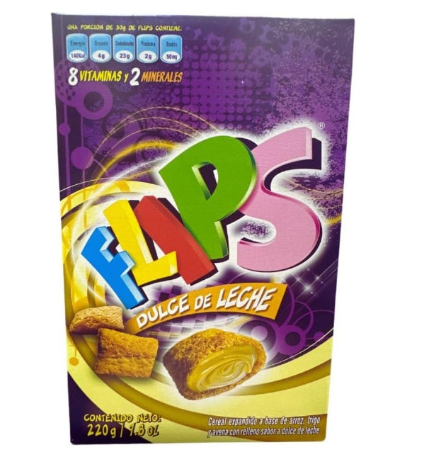 FLIPS DE DULCE DE LECHE CAJA X 220G