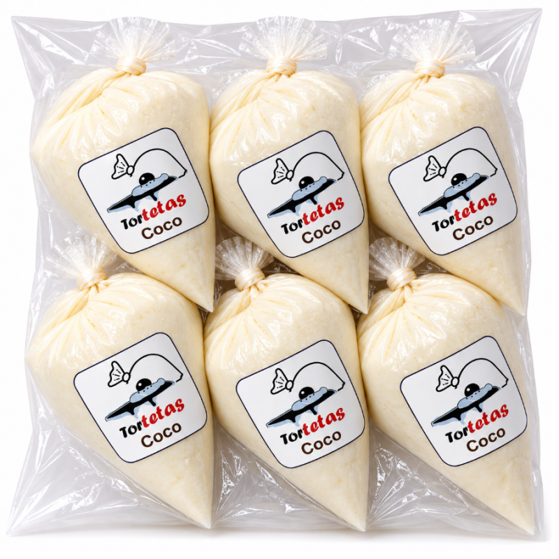 Pack de 6 Helados de Teta Tortetas – Sabor Coco