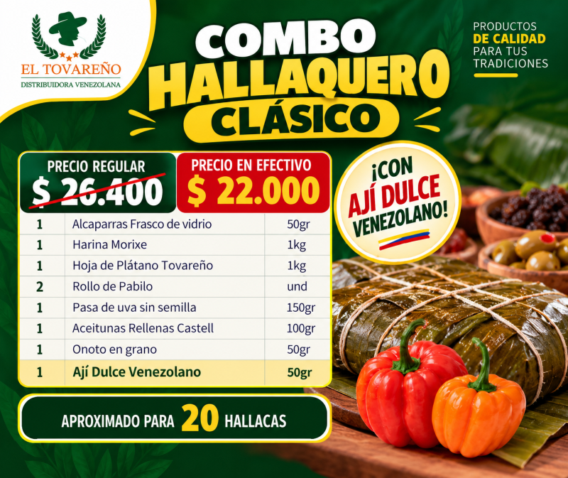 Combo Clásico para 20 Hallacas PAGO X TRANSFERENCIA