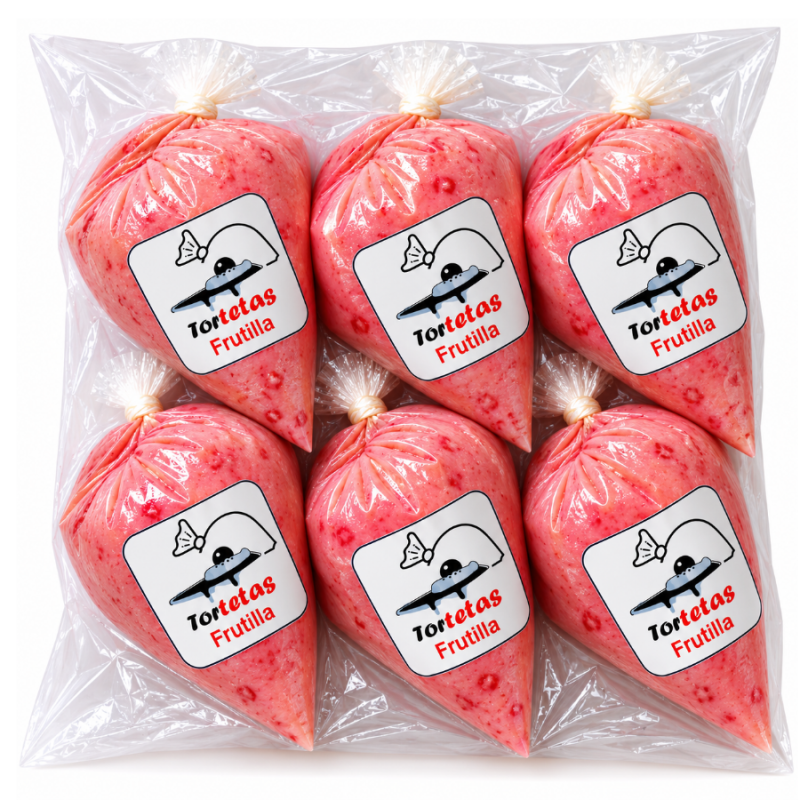 Pack de 6 Helados de Teta Tortetas – Sabor Frutilla