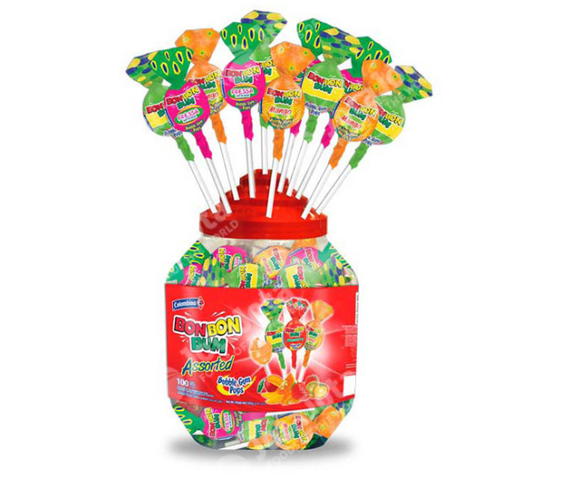 Chupetines Bonbonbum Surtido Pote 100 Und Colombina