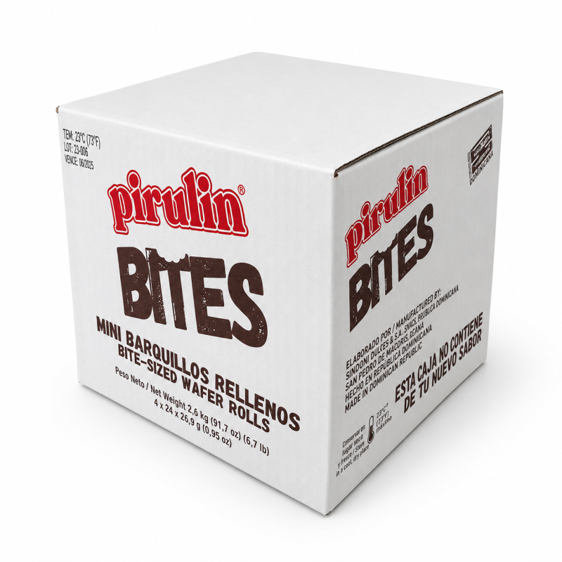 CAJA DE PIRULIN BITES DOBLE CHOCOLATE 54G X 48UNDS