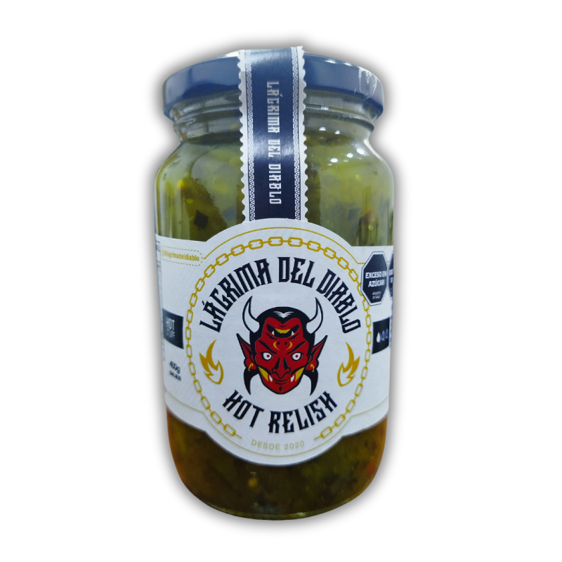 HOT RELISH PEPINO 400GR LAGRIMA DEL DIABLO