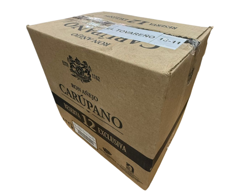 RON AÑEJO CARUPANO RESERVA 12 EXCLUSIVA DE 0,750ML CAJA DE 12 UNDS