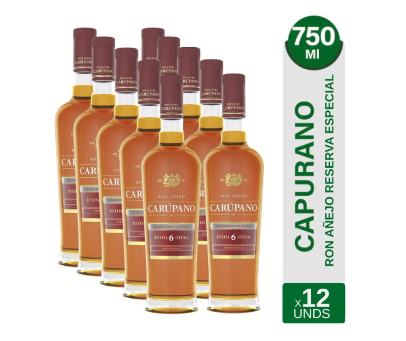 RON CARUPANO RESERVA 6 ESPECIAL 750CC - CAJA DE 12
