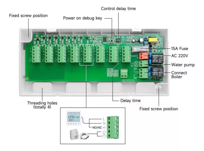 REGLETA DE CONEXION PARA AUTOMATIZAR 8 ZONAS ASUA 230V