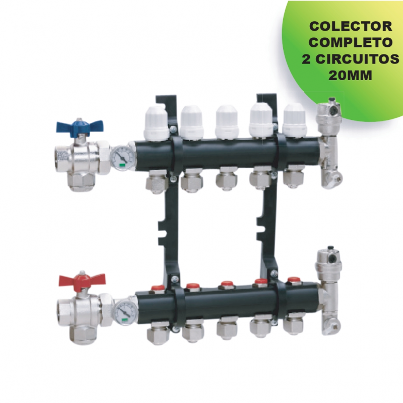 COLECTOR COMPLETO POLIAMIDA LUXUS HIDROFLEX 2 Circuitos - 20mm