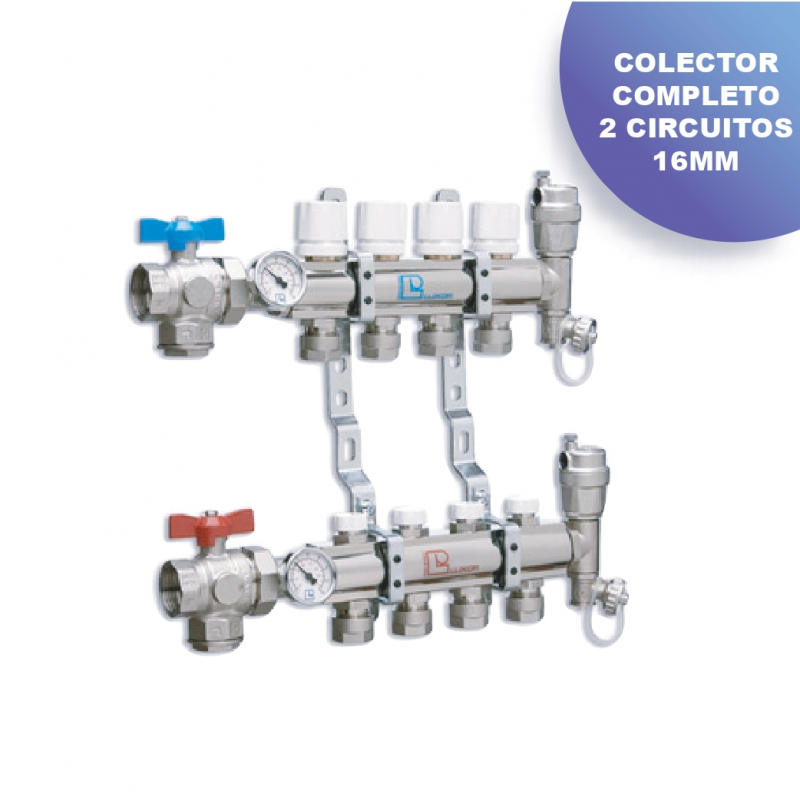 COLECTOR COMPLETO DE 2 CIRCUITOS 16MM LUXOR ITALIANO