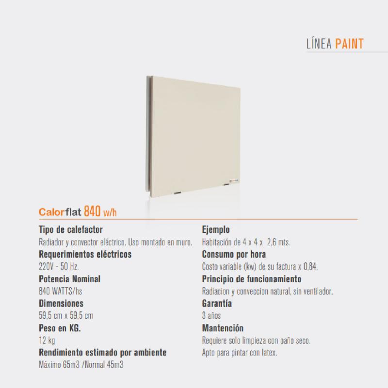 PLACA CALEFACTOR CALORFLAT 840W PAINT DUO