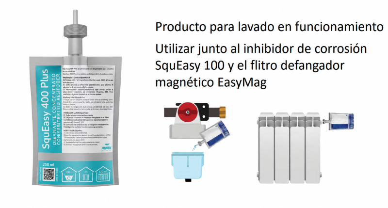 LIQUIDO SQUEASY ( SACHET ) MANTA 400 PLUS PARA LAVADO DE RADIADORES 250 ML