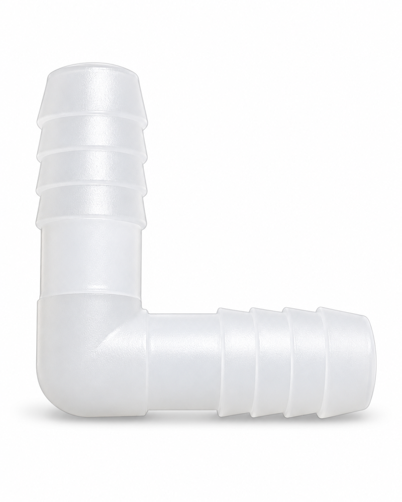 CODO 90º PLASTICO PARA MANGUERA CRISTAL 5/8"