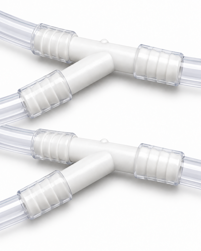 CONECTOR Y PARA MANGUERA CRISTAL 5/8" DE DESAGÜE AIRE ACONDICIONADO