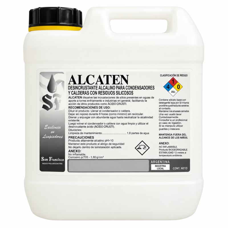 LIQUIDO DE LIMPIEZA ALCALINA PARA AGUAS DURAS O SILICOSAS X 5 LITROS