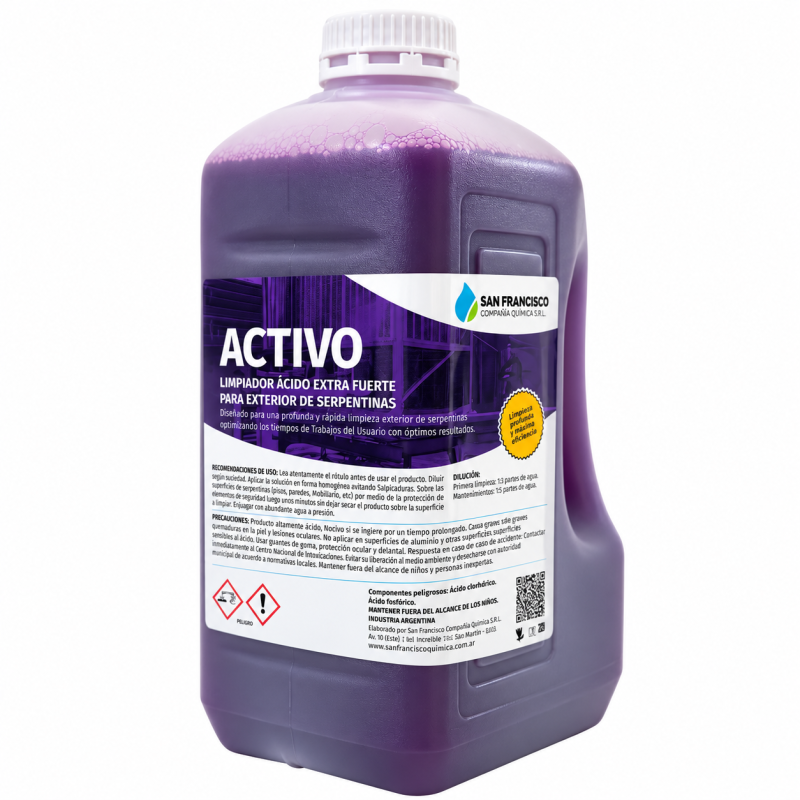LIQUIDO DE LIMPIEZA ACIDO ACTIVO SERPENTINA AIRE ACONDICIONADO X 2 LITROS