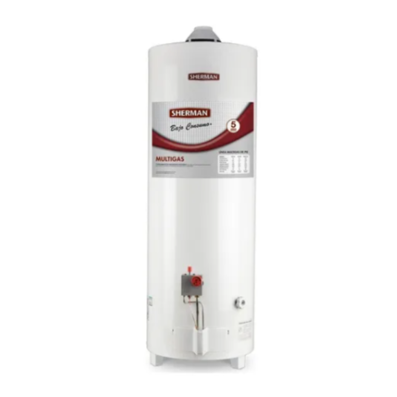 TERMOTANQUE MULTIGAS SHERMAN GAS TPGP120 BLANCO 120L