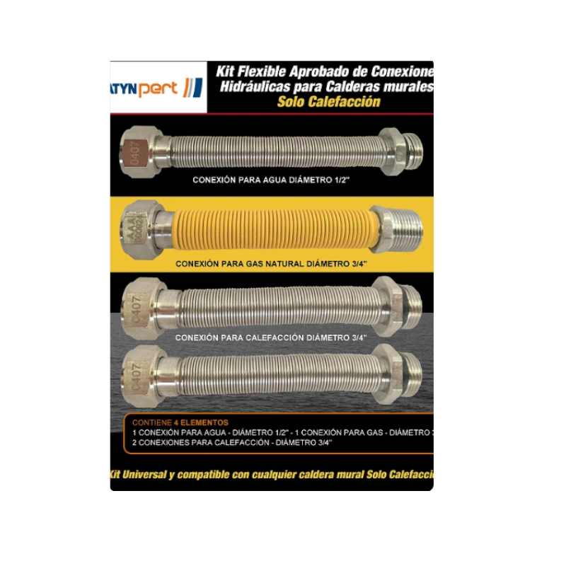 FLEXIBLES PARA CONEXIÓN DE CALDERA SOLO CALEFACCIÓN