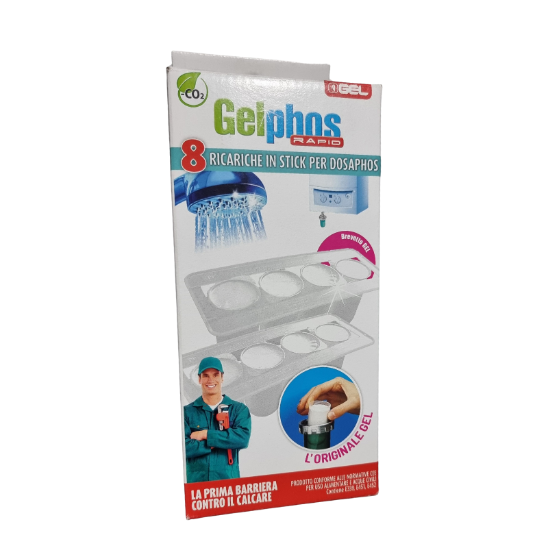 RECARGA DOSIFICADOR SANITARIO ANTISARRO Y ANTICORROSION ( GELPHOS RAPID ) 8 UNIDADES GEL