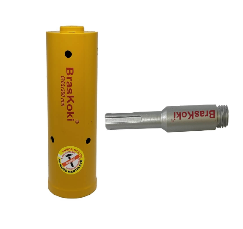 SIERRA MECHA COPA DIAMANTADA 65MM + ENCASTRE SDS AIRE SPLIT