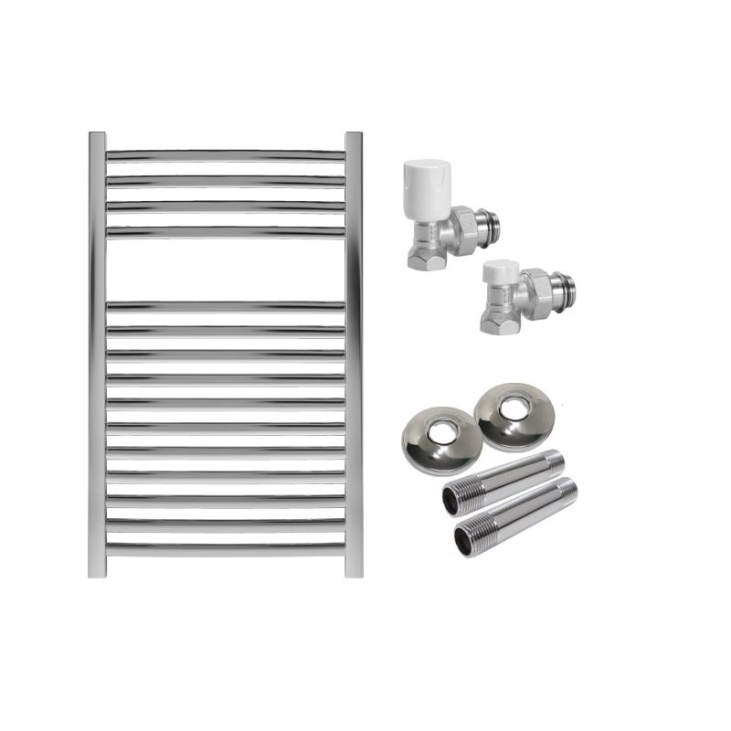 COMBO TOALLERO KANAH 800X500 CROMO AGUA + KIT COMPLETO