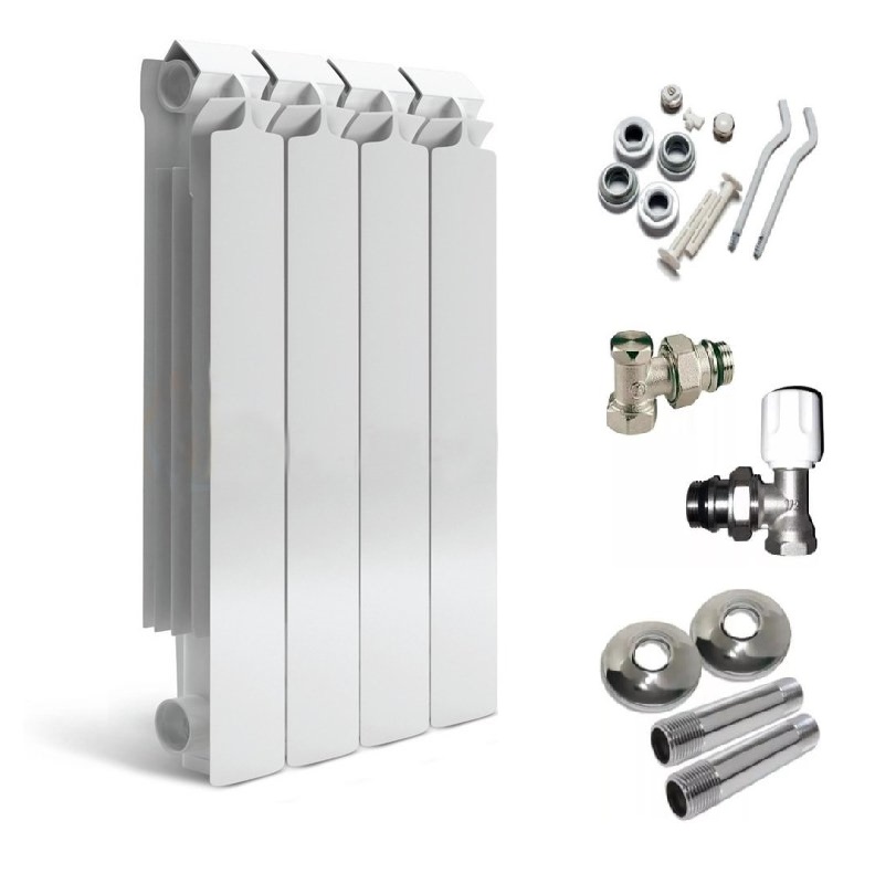 COMBO RADIADOR KANAH BIMETALICO 500 X 13 ELEMENTOS + KIT