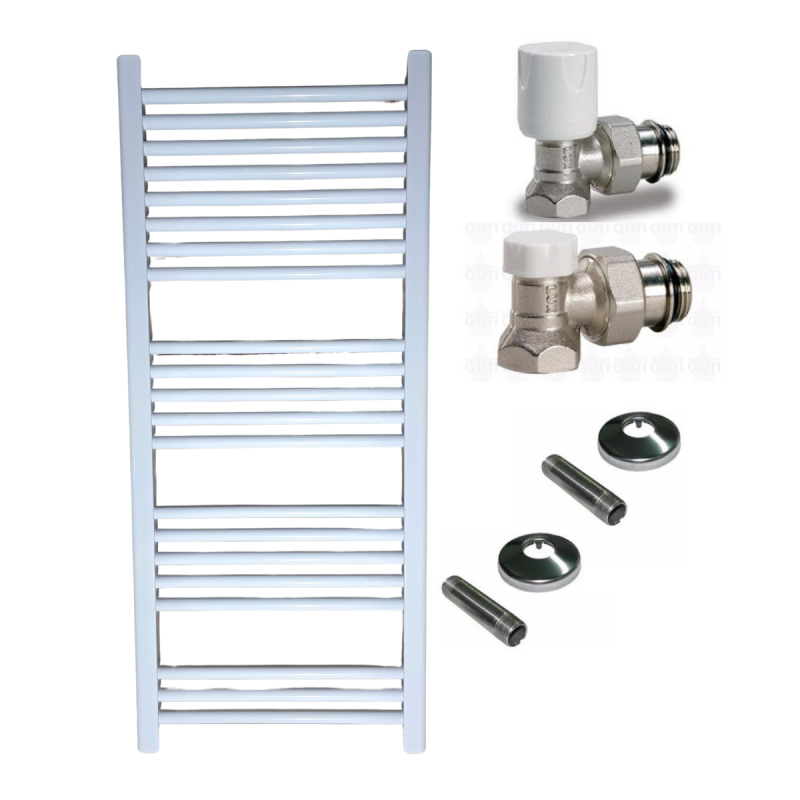 TOALLERO REHAU 115CM BLANCO DE ACERO + KIT COMPLETO