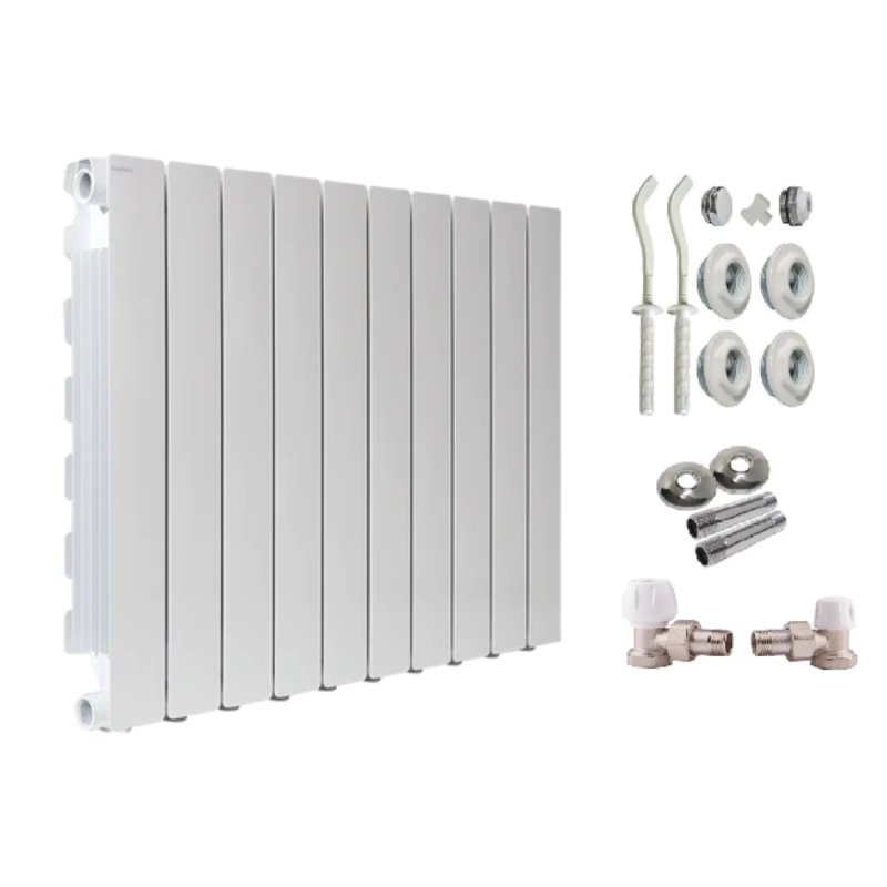 RADIADOR ALUMINIO BLITZ 500 REHAU X4 ELEMENTOS + KIT COMPLETO