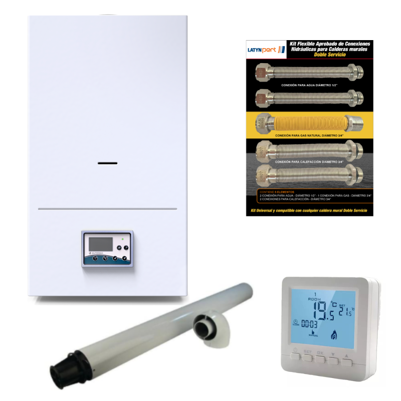 COMBO CALDERA EUTERMA MICRA R33 DUAL TF (TERMOSTATO + FLEXIBLE)