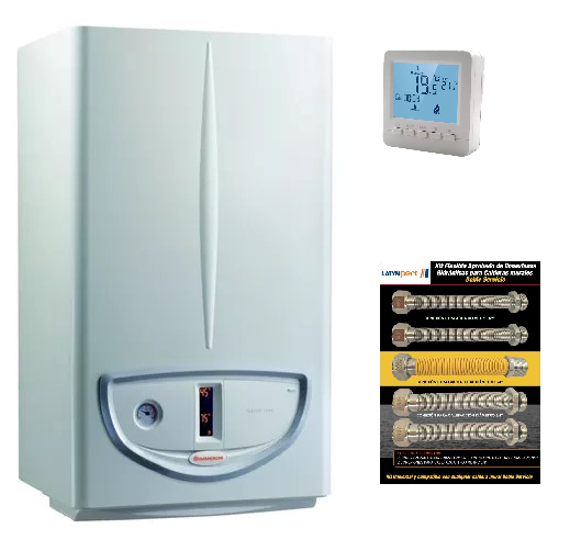 COMBO CALDERA IMMERGAS MAIOR EOLO 32000KCAL DUAL TF (TERMOSTATO + FLEXIBLE)