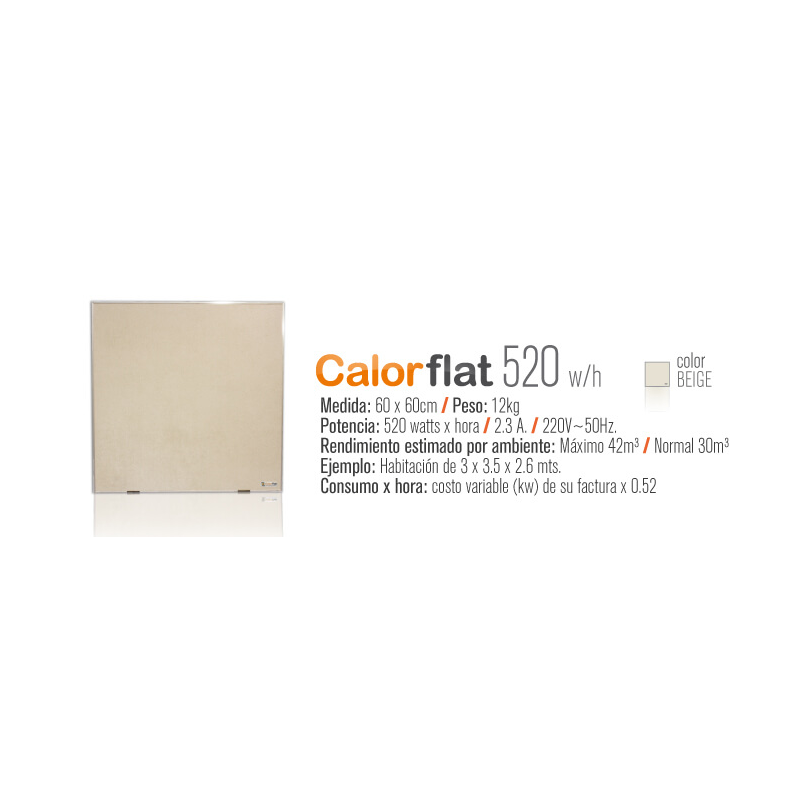 PLACA CALEFACTOR CALORFLAT 520W BEIGE LINEA ELEGANCE