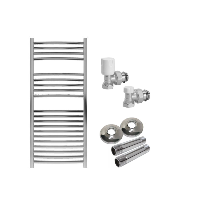 COMBO TOALLERO KANAH 1200X500 CROMO AGUA + KIT COMPLETO