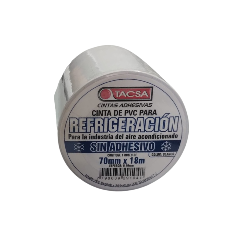CINTA PVC BLANCA PARA REFRIGERACION TACSA 70MMX18M