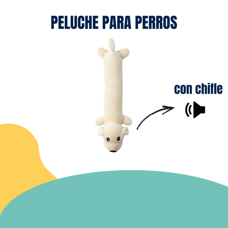 Juguete Peluche Perro Largo Con Chifle Petlisis Mascotas
