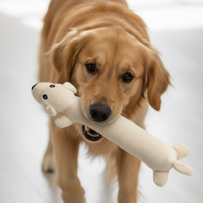 Juguete Peluche Perro Largo Con Chifle Petlisis Mascotas