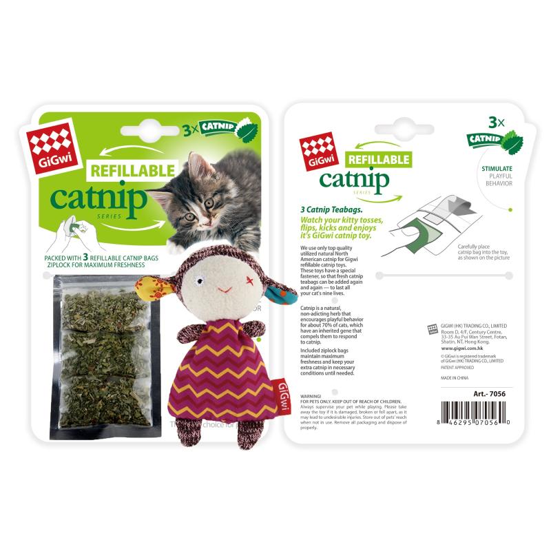 Juguete Para Gato Rellenable Oveja C/ Catnip Gigwi Millex